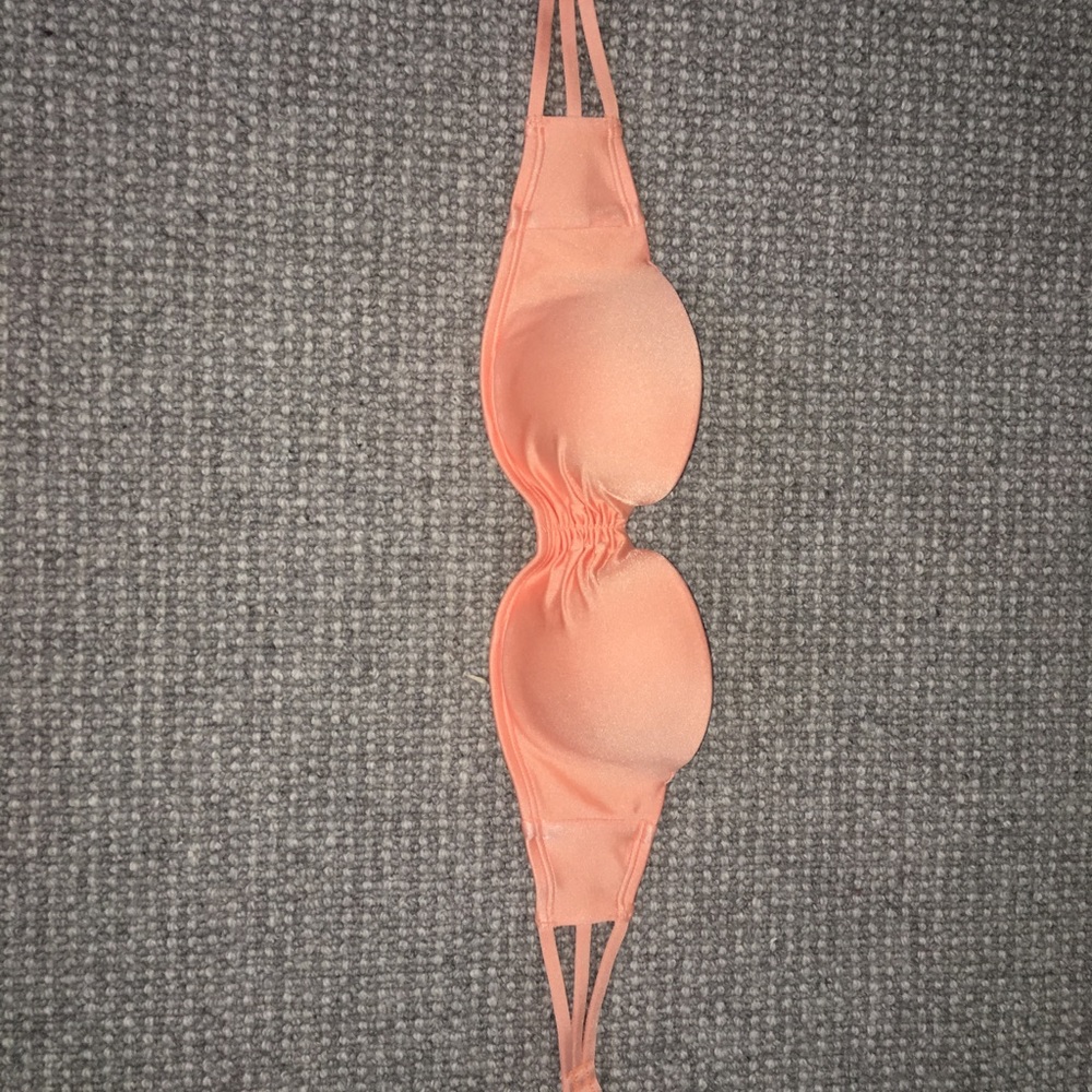 Orange bandeau bikini!